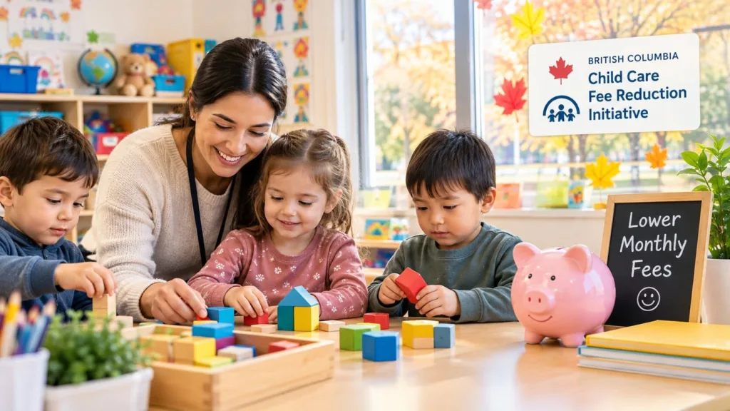 Young children participating in interactive classroom activities at an accredited early learning programs surrey centre.